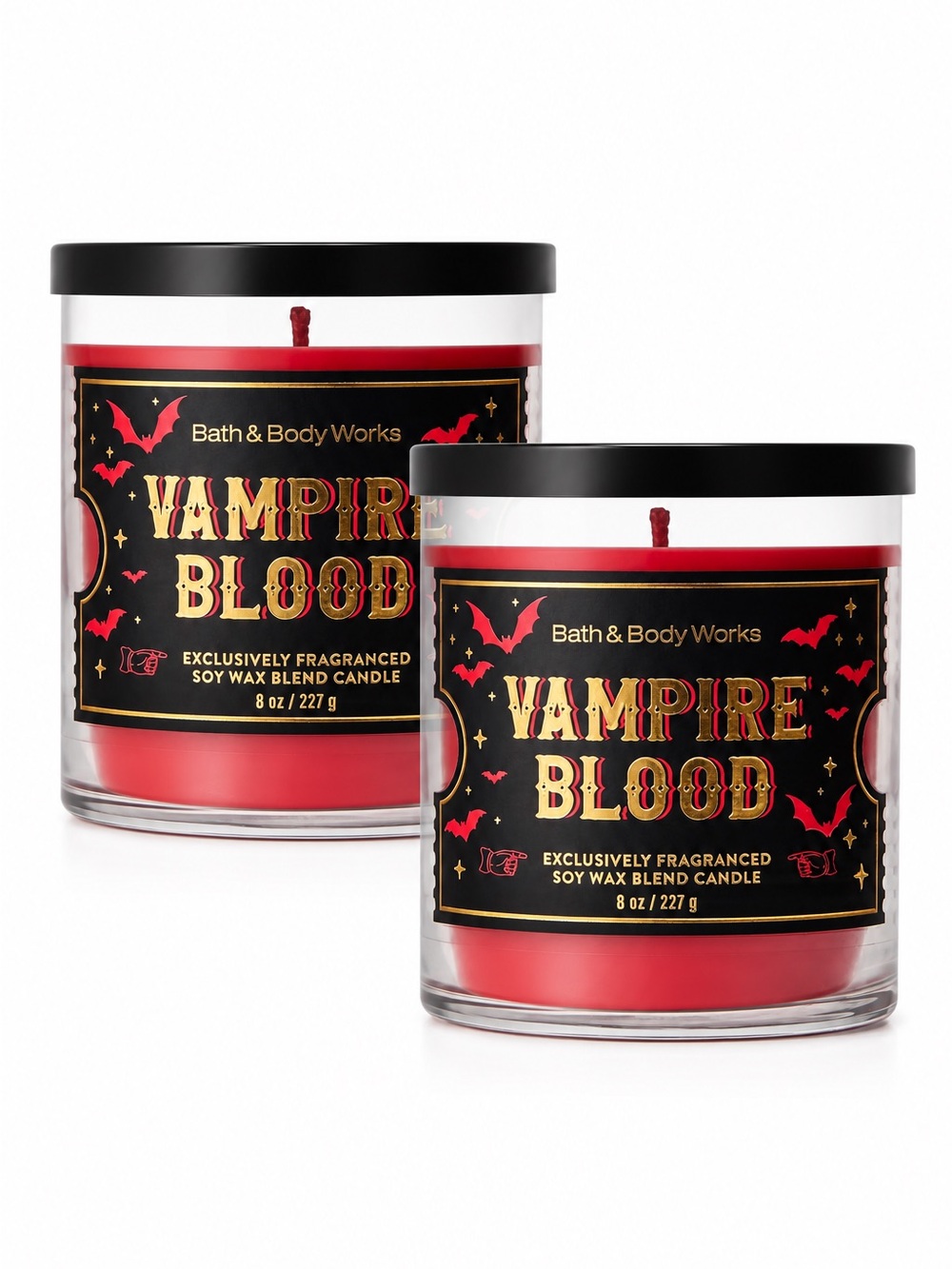 Bath & Body Works Vampire Blood Single Wick Candles Set of 2 NEW Halloween NIB - Picture 2 of 7